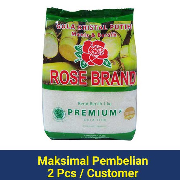 

BEST SELLER ROSE BRAND GULA PASIR 1 KG