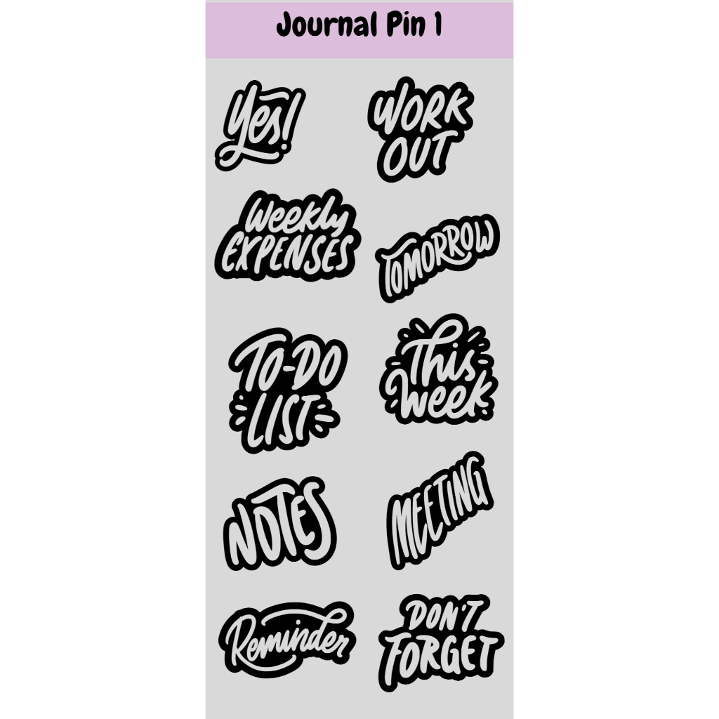 

Sticker Jurnal Pin Series