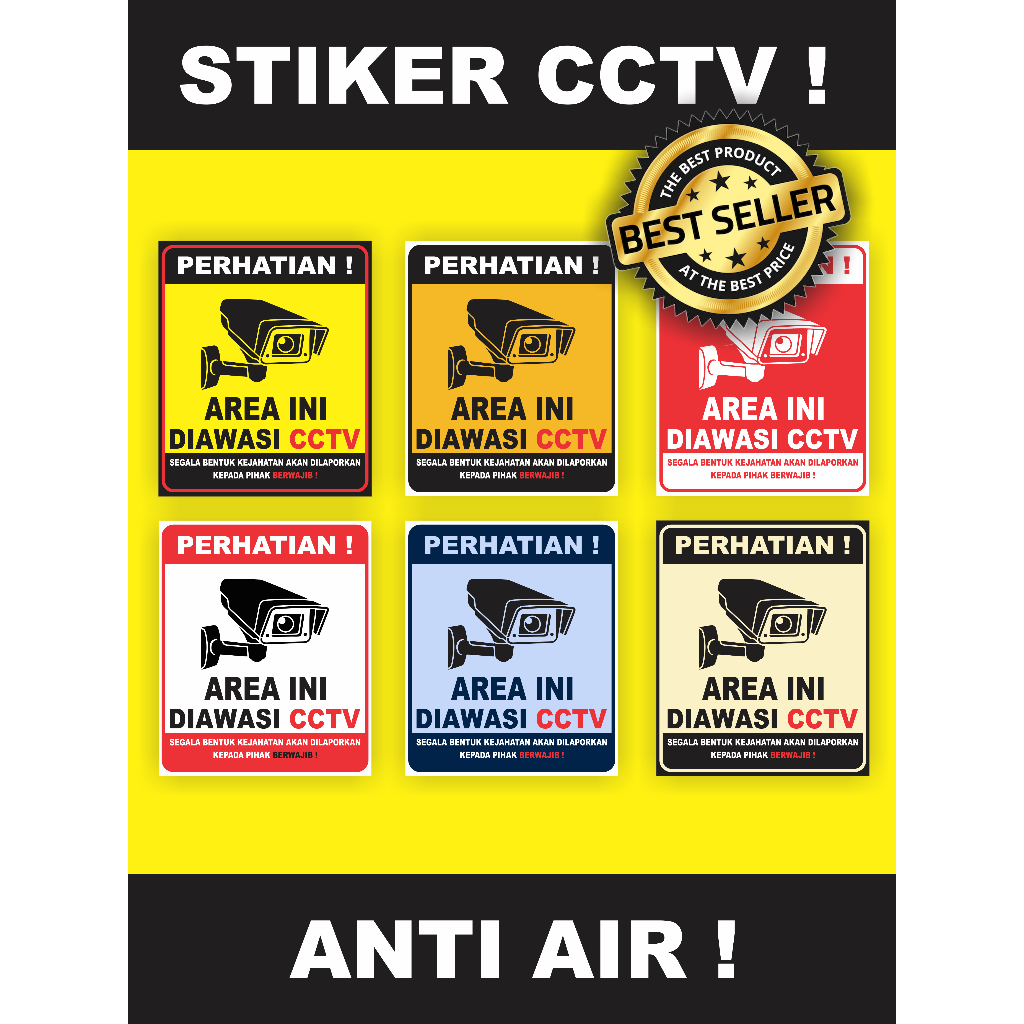 

STIKER CCTV | STIKER PENGAWAS | STIKER CCTV TAHAN AIR