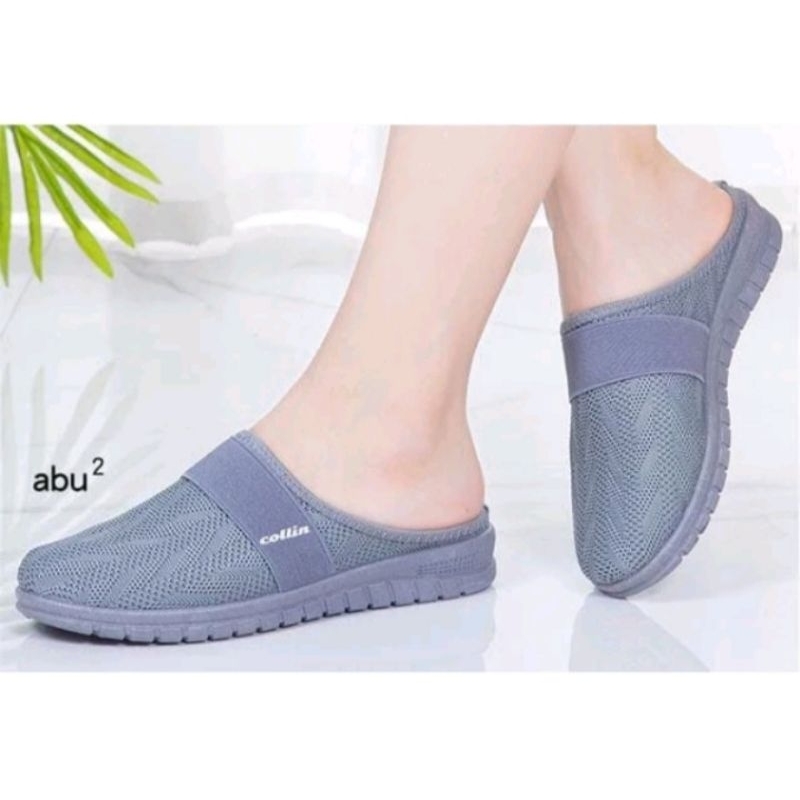 SEPATU SANDAL FLAT BUSTONG WANITA MERK COLLIN ORIGINAL BRAND IMPORT CINA