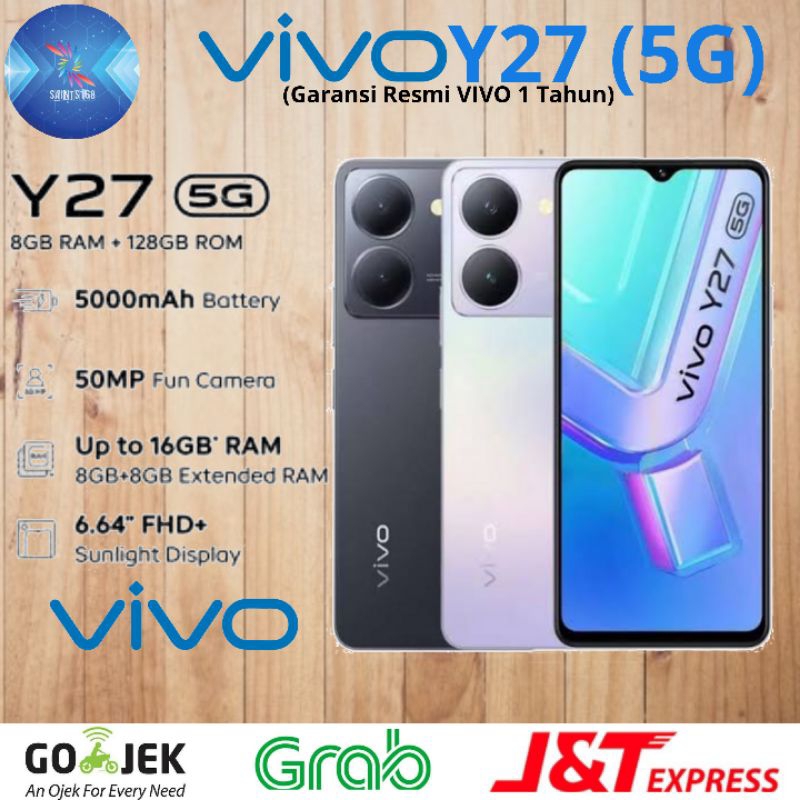 VIVO Y27 5G NFC Ram 6GB Rom 128GB 6/128GB Garansi Resmi VIVO 1 Tahun - NEW ORIGINAL SEGEL