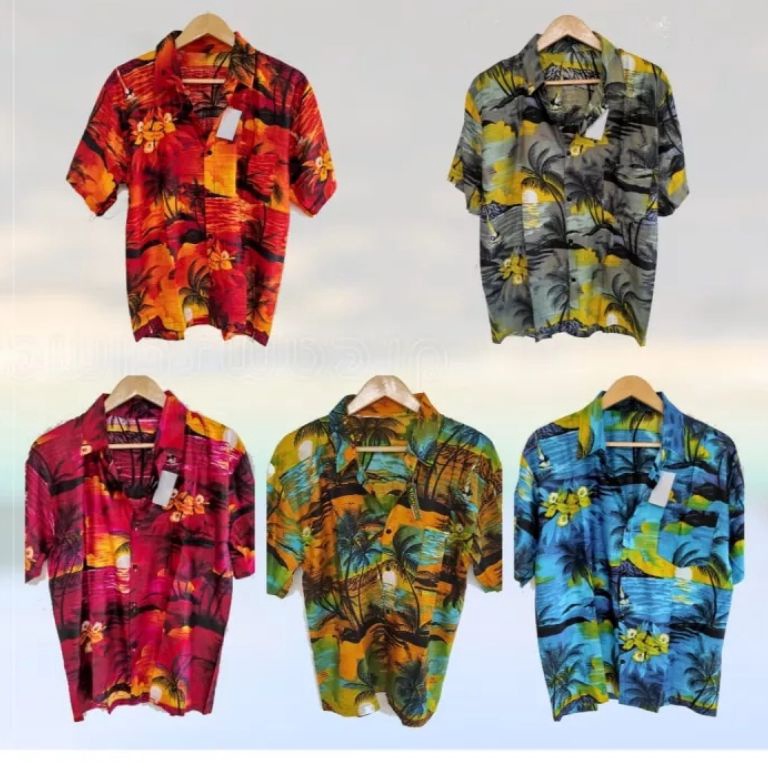 COD TERMURAH Kemeja pantai  Kemeja pantai pria dan wanita  Kemeja pantai couple  Kemeja pantai pria 