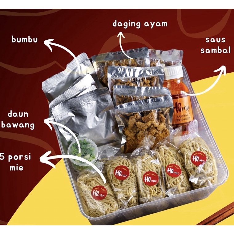 

MURAH LEBAY Bakmie Homie Bakmi Ayam Kecap Bakmie Halal Lezat Bakmie Ayam Kecil Mie Ayam Mi Ayam Frozen isi 5 pcs