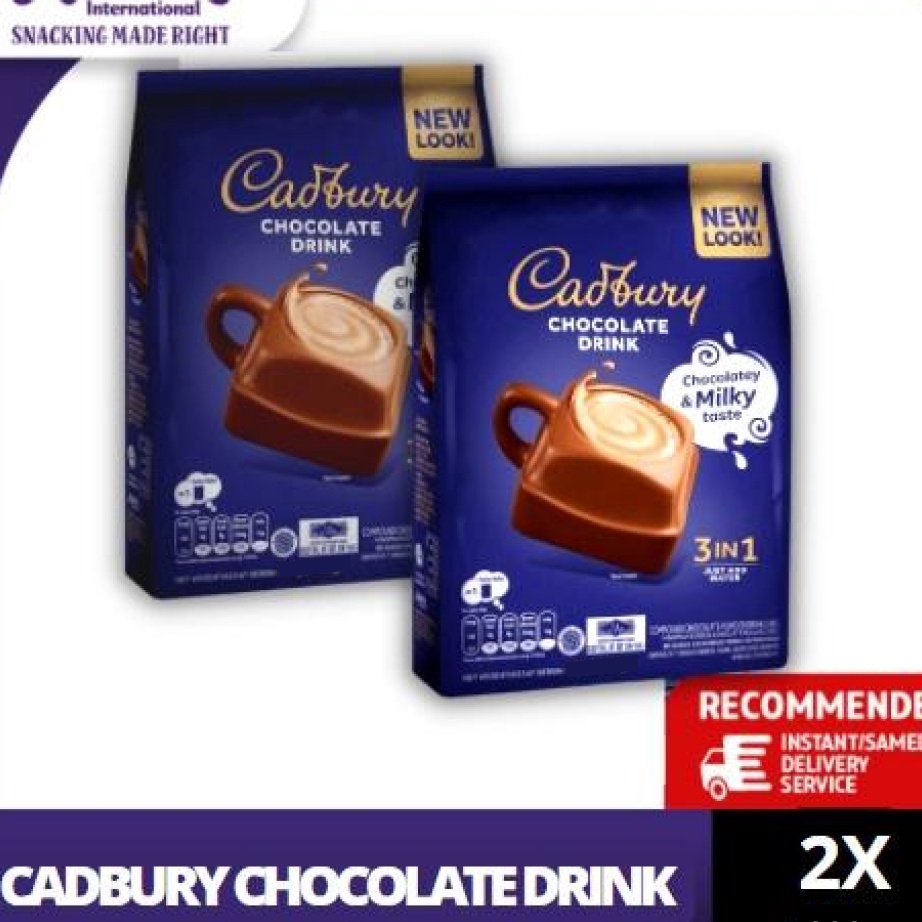 

DISKON Cadbury Hot Chocolate Drink 3 in 1 Regular 39g minuman coklat premium twinpack