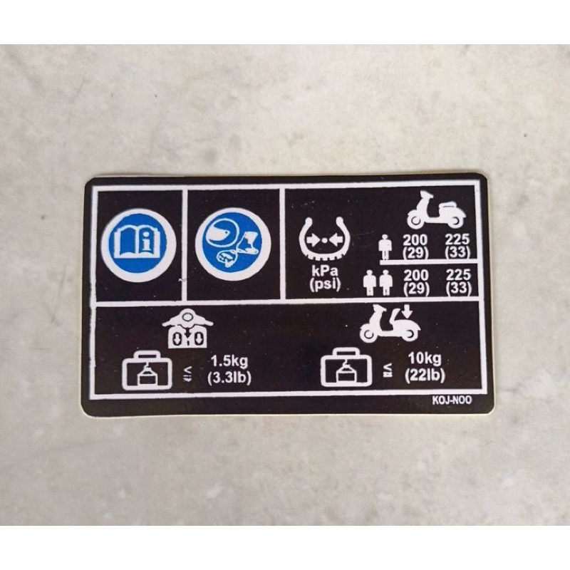 STICKER WARNING PERINGATAN HONDA BEAT PCX SCOOPY NEW