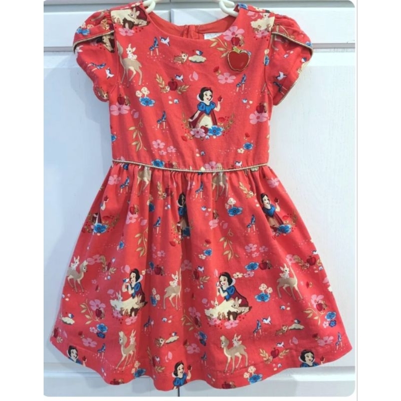 Preloved - ORI DISNEY JAPAN Dress Pesta Anak Merah