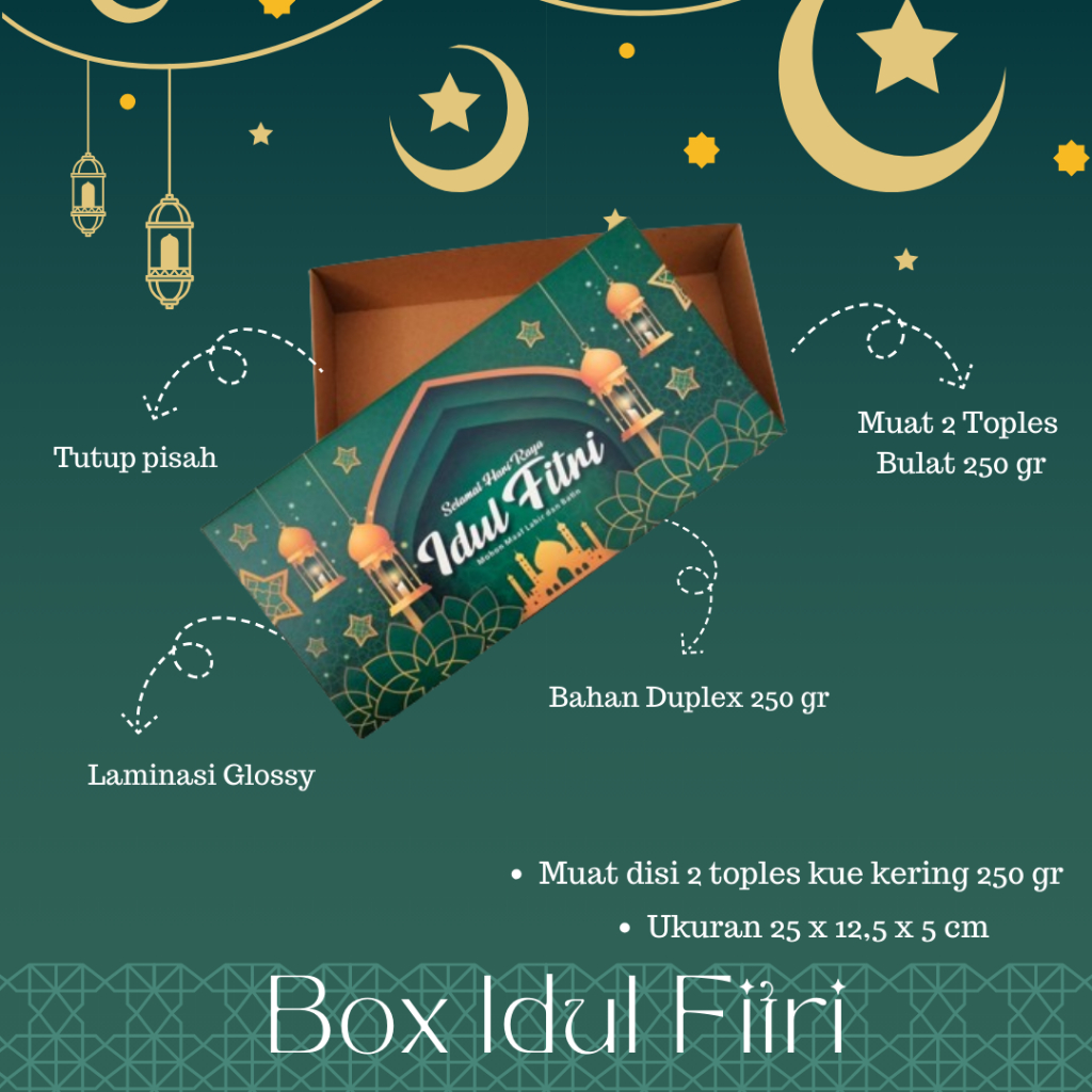 

hampers kuker idul fitri isi 2 toples 250 gr / hampers idul fitri / kotak box idul fitri