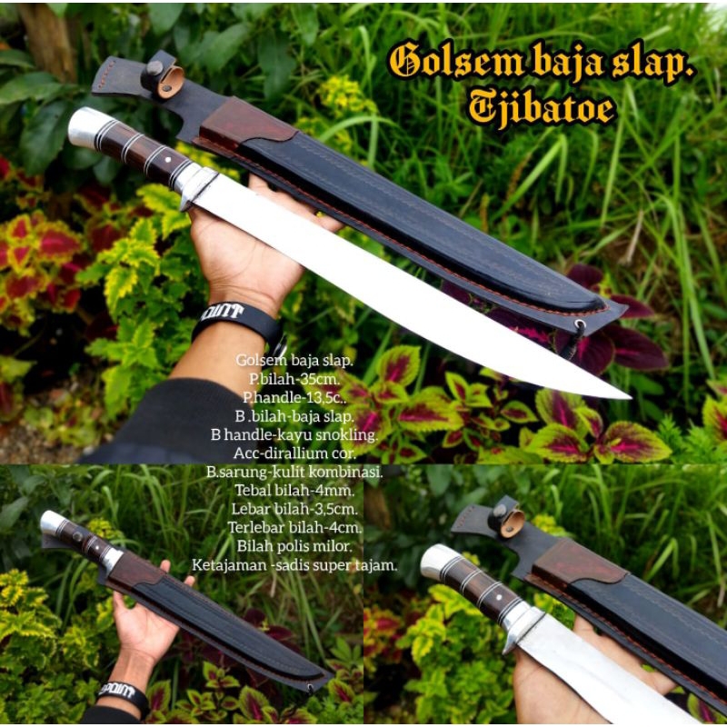 PISAU SEMBELIH BAJA SLAP CIBATU SARUNG KULIT PREMIUM SUPER TAJAM