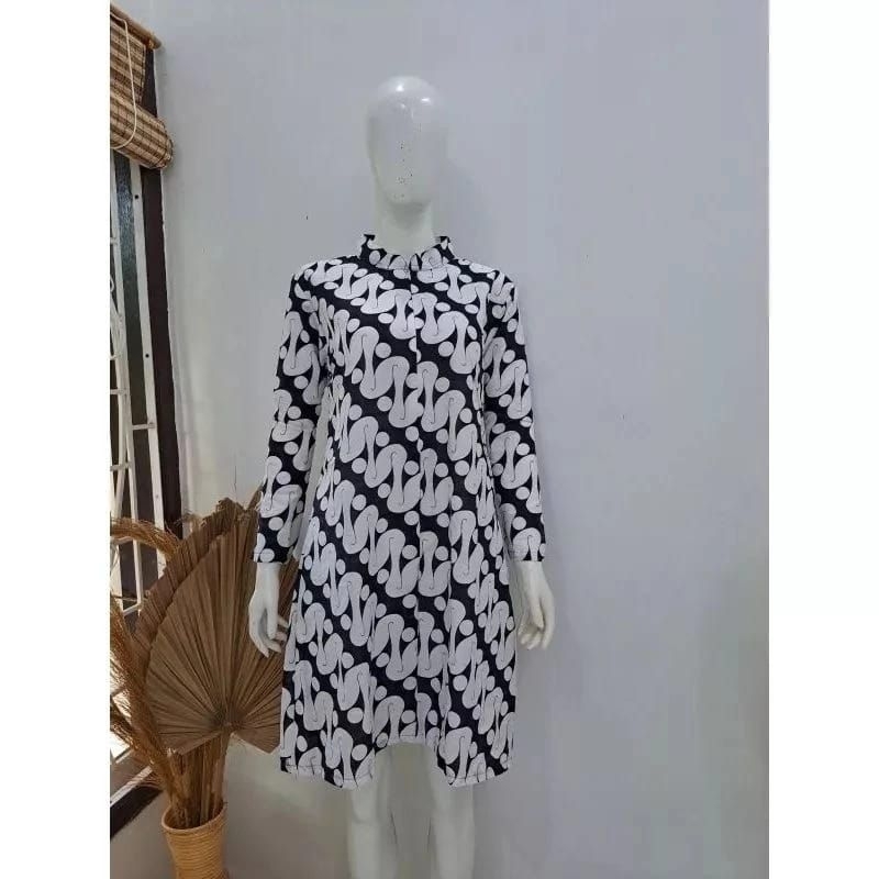 Atasan Batik Wanita Modern - Tunik Batik Cantik Elegan - Baju Batik Kerja Pesta Wanita Jumbo