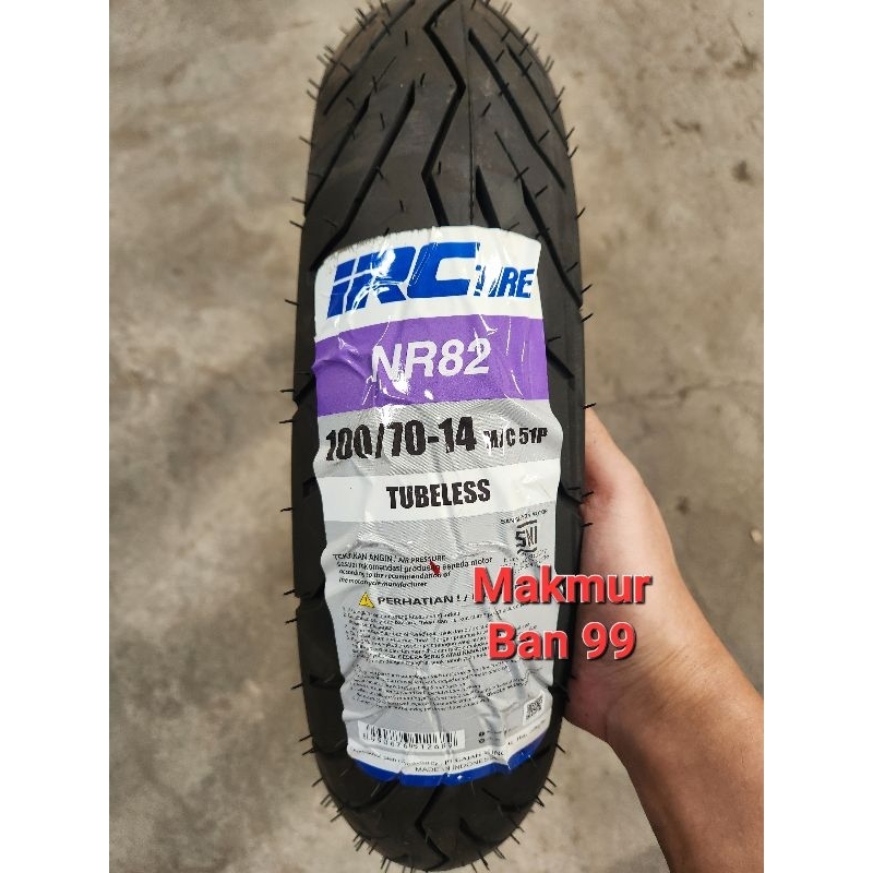 Ban Motor IRC 100/70-14 NR82 Tubeless