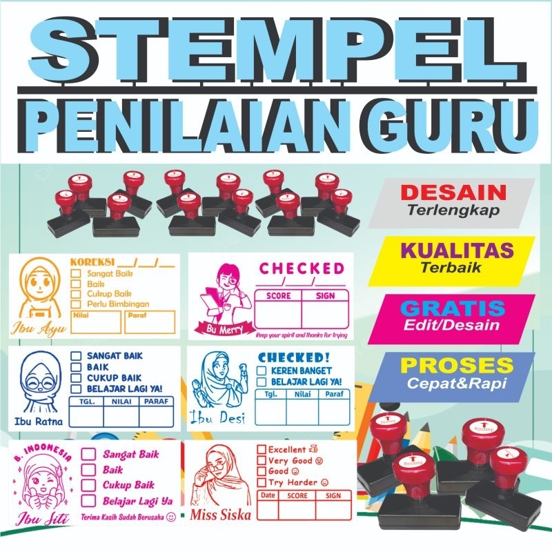 

COD STEMPEL PENILAIAN GURU BISA PAKAI FOTO SENDIRI