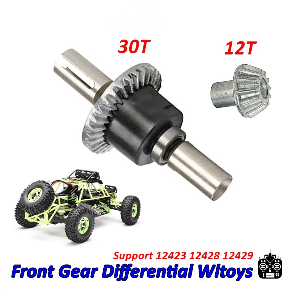 Differential Gear Depan untuk Wltoys 12423 12428 12429 Rc Car Hobby