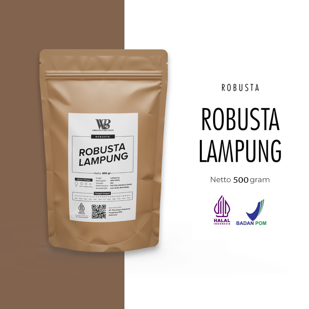 

WorkshopBrother Kopi Robusta Lampung 500g - Biji atau Bubuk