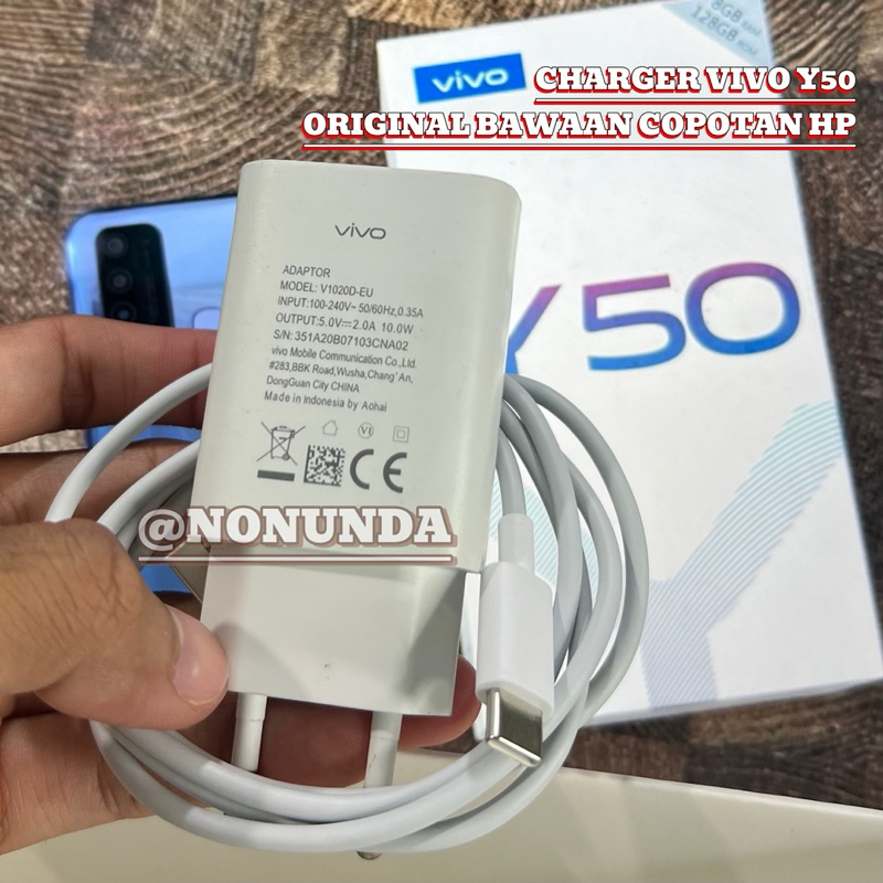 CAS CHARGER VIVO Y50 TIPE C BAWAAN HP DIAMBIL LANGSUNG DARI HP SUPPORT V17 / VS1 PRO V19 Y30 TYPE C