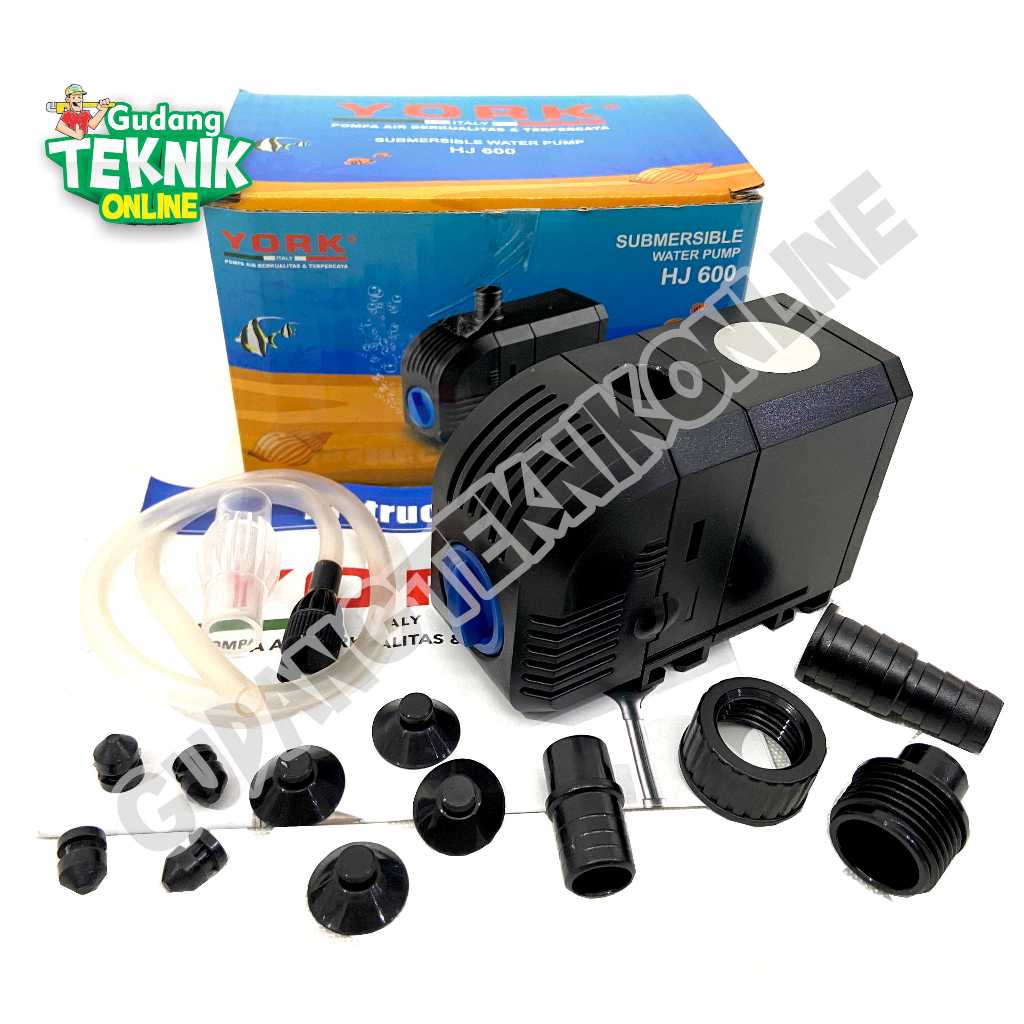 Pompa Celub Akuarium YORK HJ-600 Pompa Air Aquarium Celup HJ 600 Submersible Pump Water YORK HJ600 Y