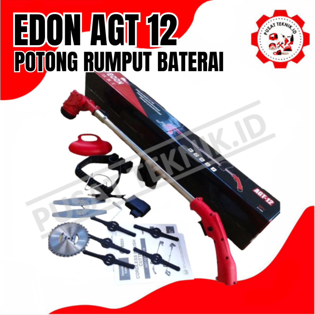 POTONG RUMPUT BATERAI EDON AGT12 CORDLESS GRASS TRIMMER EDON AGT-12