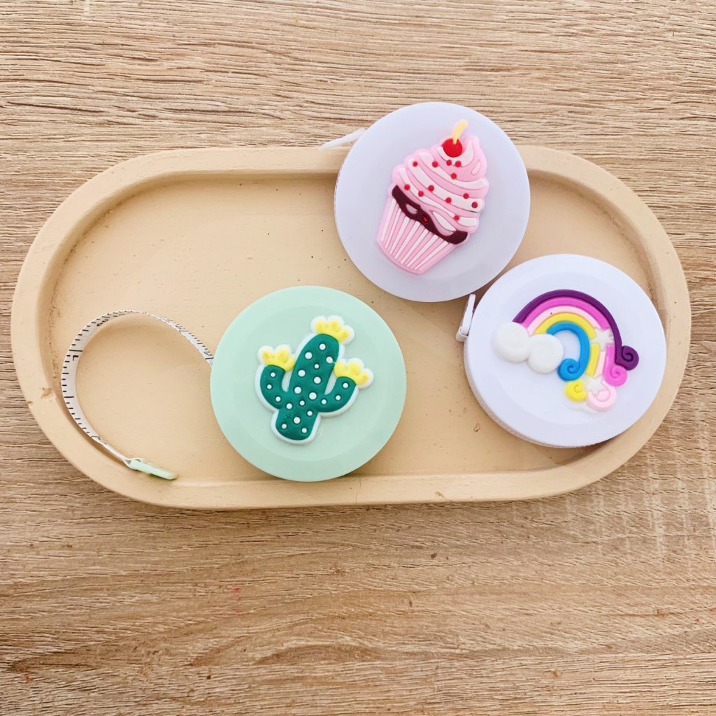 Meteran Gulung Mini Karakter 150 cm Praktis Portabel Meteran Baju Kain