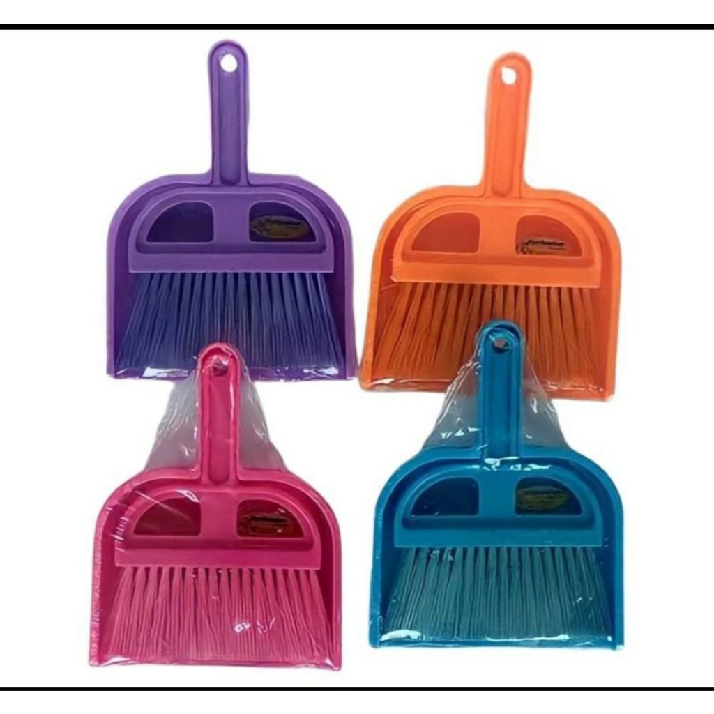 Sapu Pengki Set Mini Maspion Sapu Pengki Debu Kecil Set Sapu Mobil - Biru