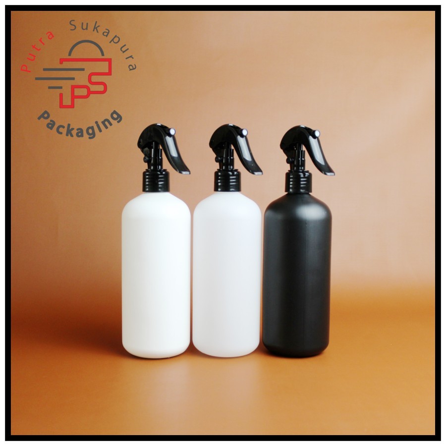 botol spray triger 500ml hdpe/botol triger 500ml/triger hitam ar neck 24
