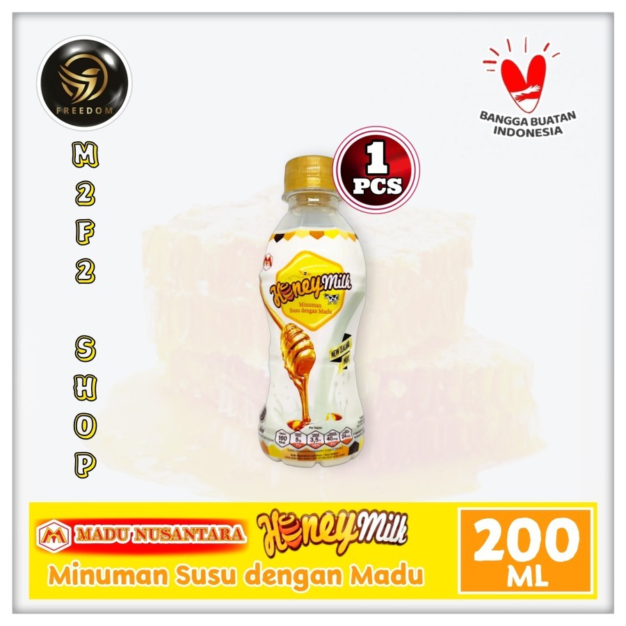 

Honey Milk Minuman Susu Madu Nusantara Botol Pet - 200 ml (Kemasan Satuan)