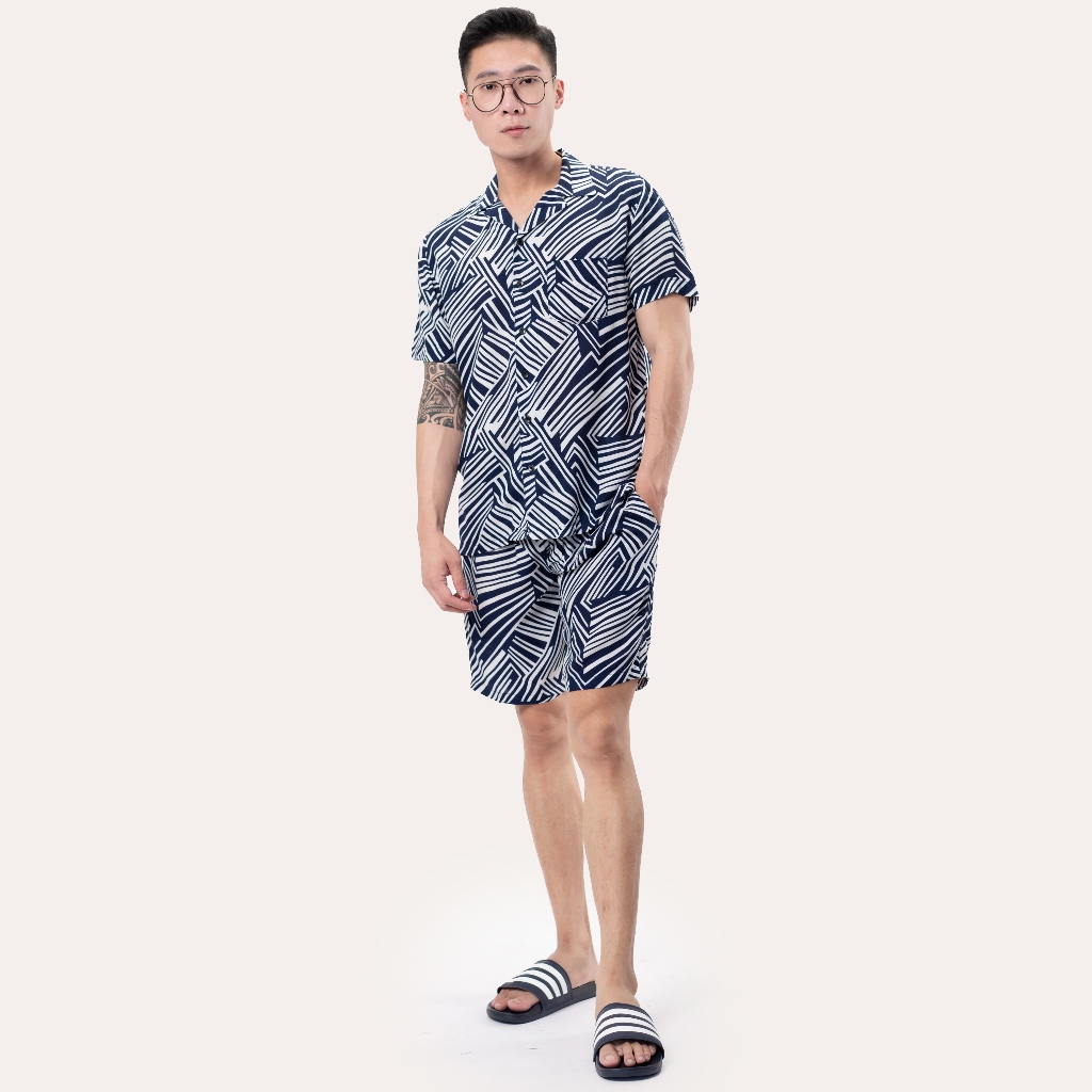 big promo jane frey clothing kemeja oneset piyama pria freypv 8074 reguler fit set motif m-xl kemeja