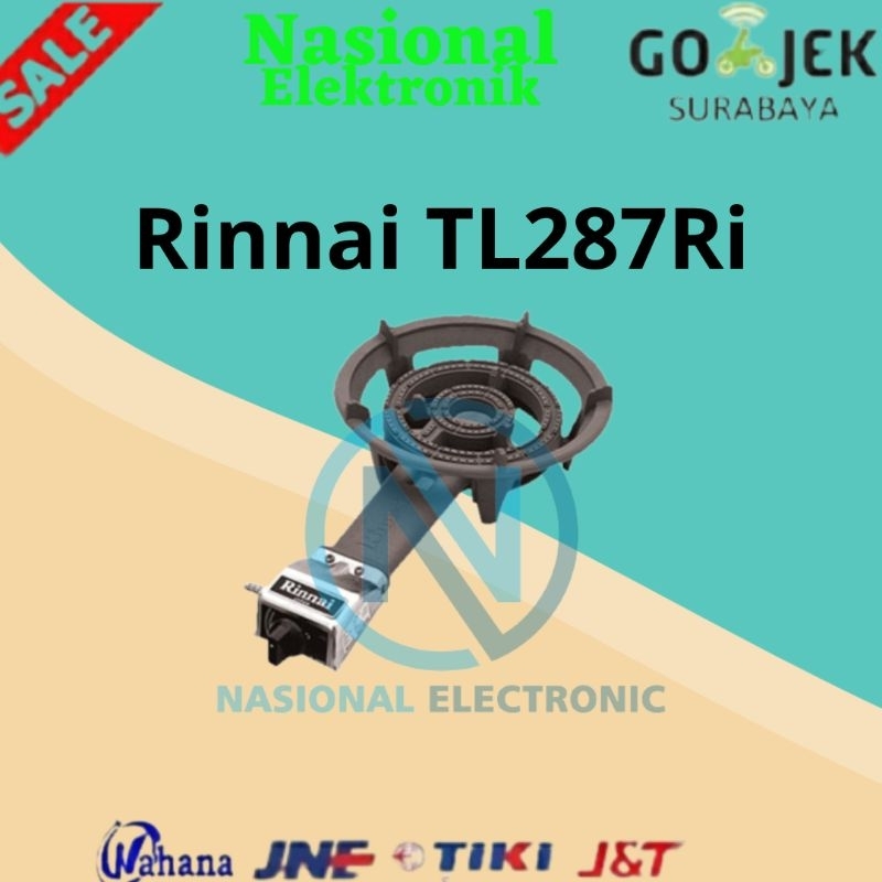 Kompor gas cor Rinnai TL 287 RI / RINNAI KOMPOR 1 TUNGKU TL287RI/KOMPOR GAS RINNAI TL-287RI KOMPOR G