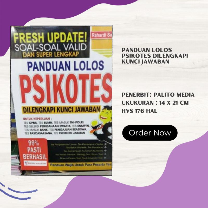 Panduan Lolos PSIKOTES dilengkapi Kunci Jawaban