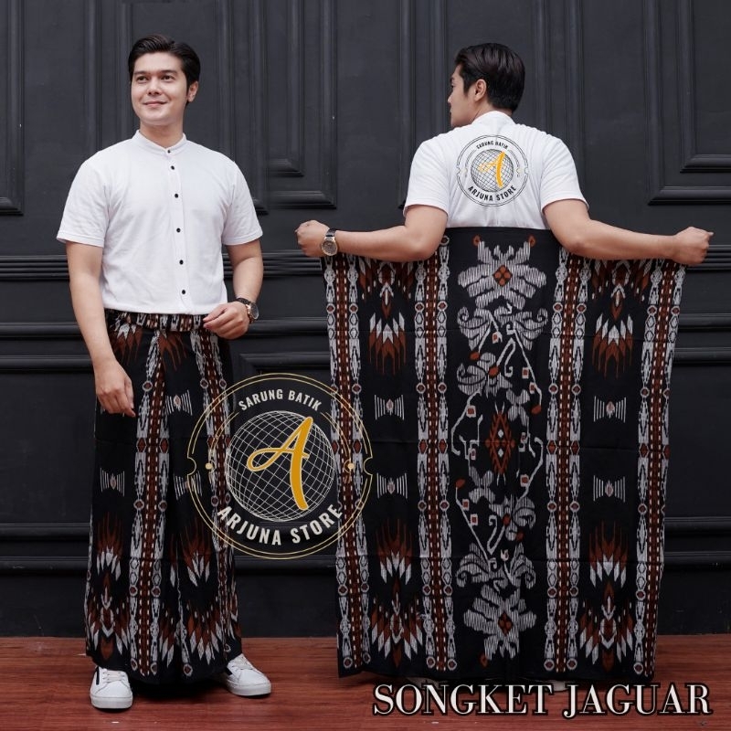 Sarung Palaikat Motif Songket Jaguar Sarung Batik Pria Dewasa Kain Goyor Lembut.