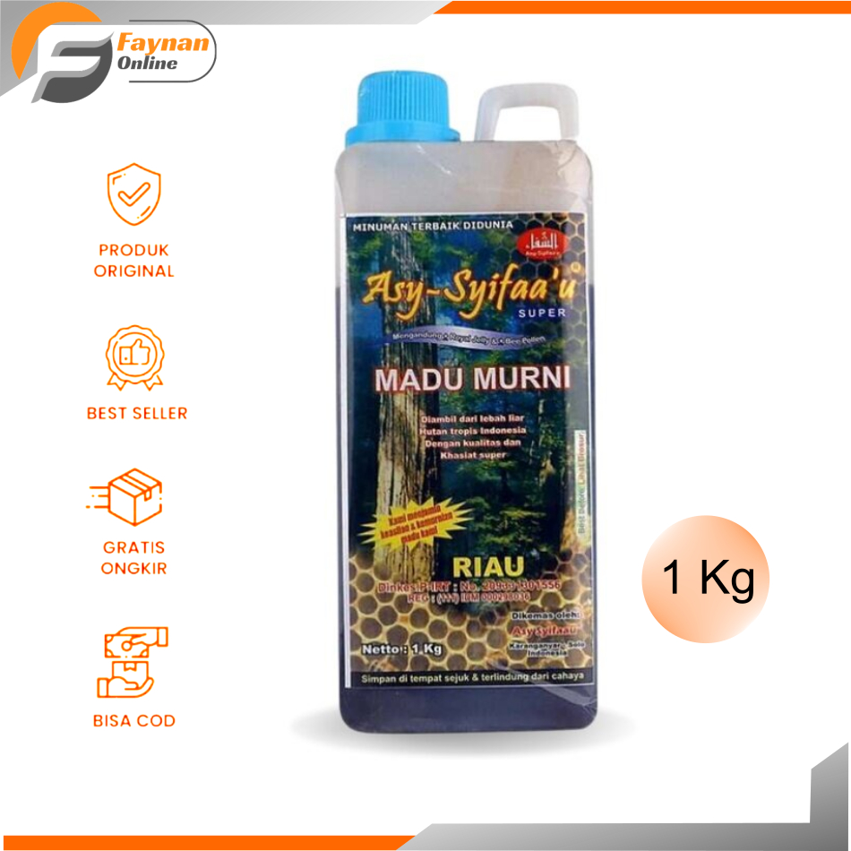 

Madu Asy Syifau 1 kg - Madu Hutan Riau Asli Suplemen Alami Stamina