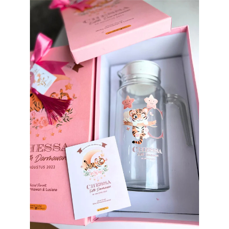 

TWODEE - Hampers Paket AJ Jar 1L Print UV Hard Box Sekat Gift Souvenir