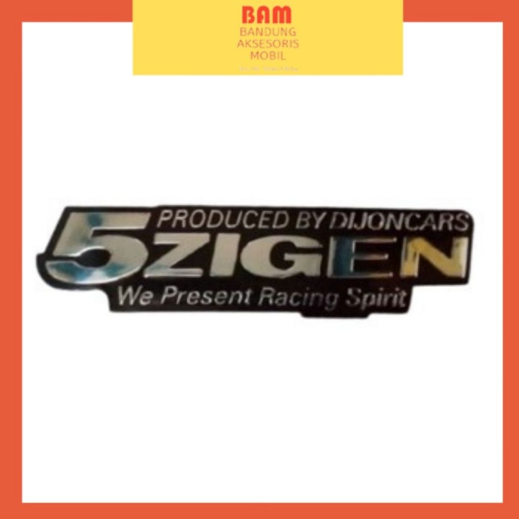 Emblem Car Logo 5Zigen Chrome Hitam