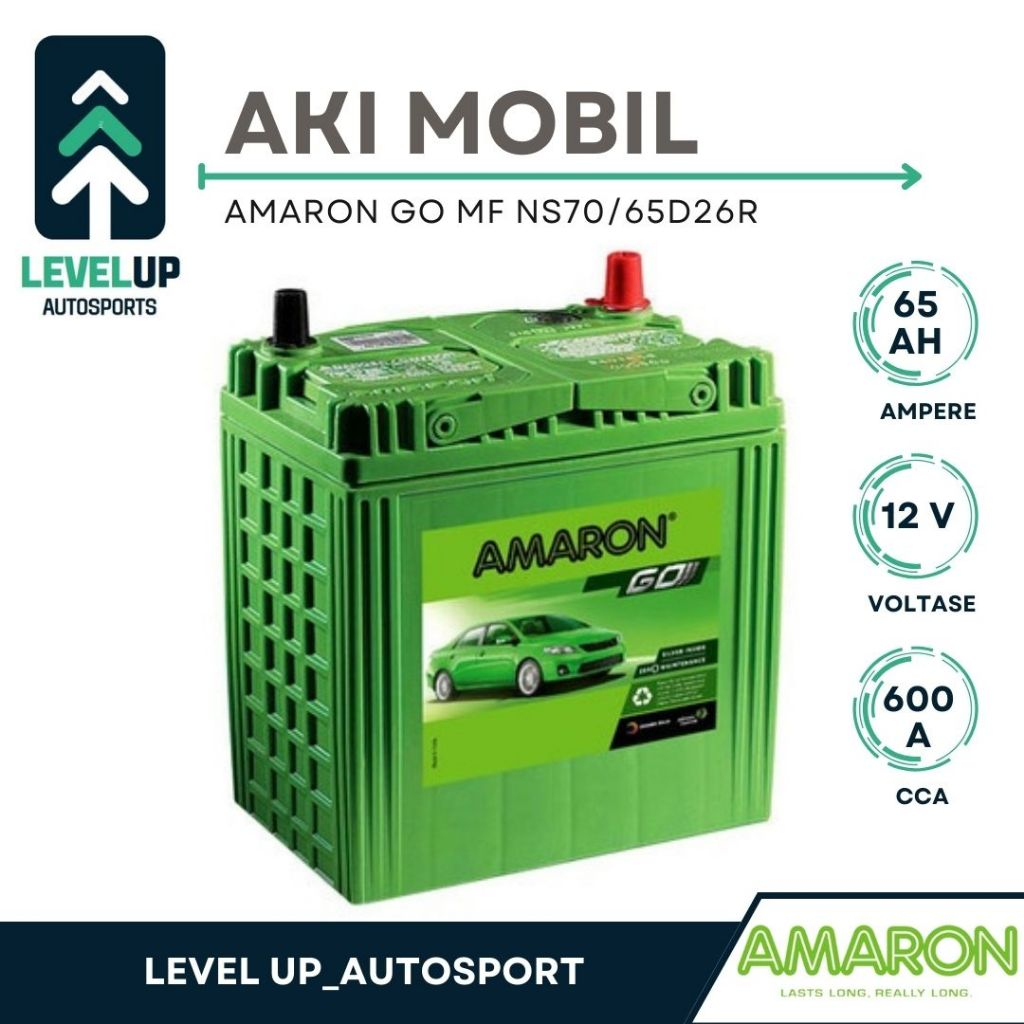 Aki mobil Mitsubishi Lancer NS70/65D26R AMARON Aki Kering