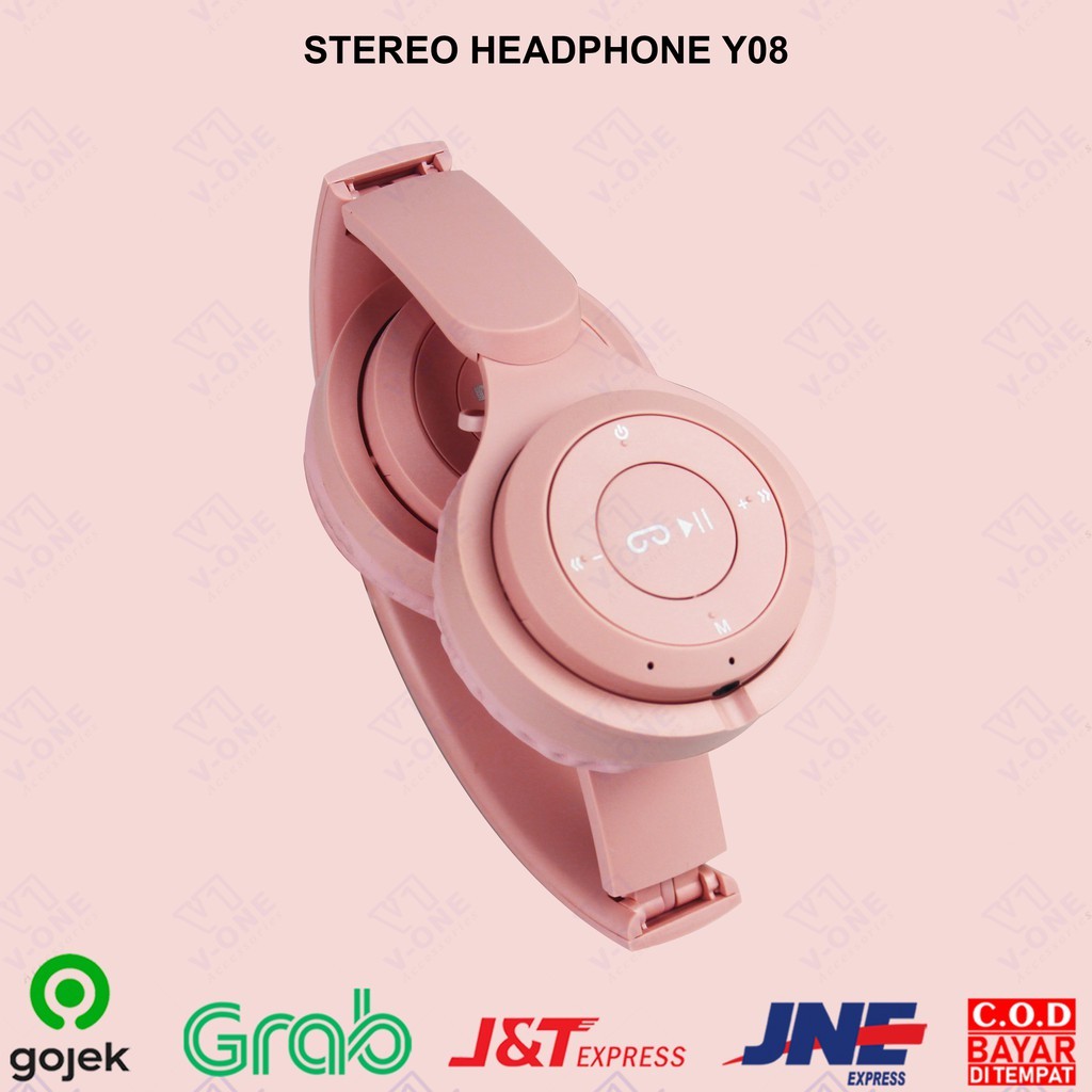 HEADPHONE BLUETOOTH HEADSET WIRELESS MACARON Y08