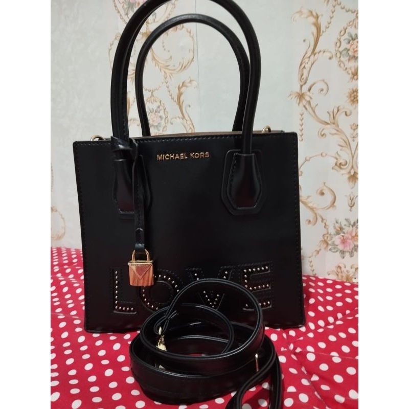 MK Mercer hitam tas wanita preloved kulit mulus