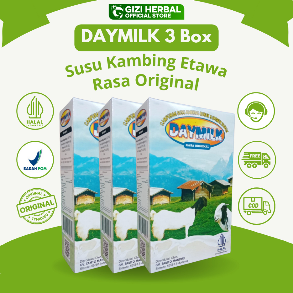 

Day Milk 3 Box Susu Kambing Etawa Premium Daymilk