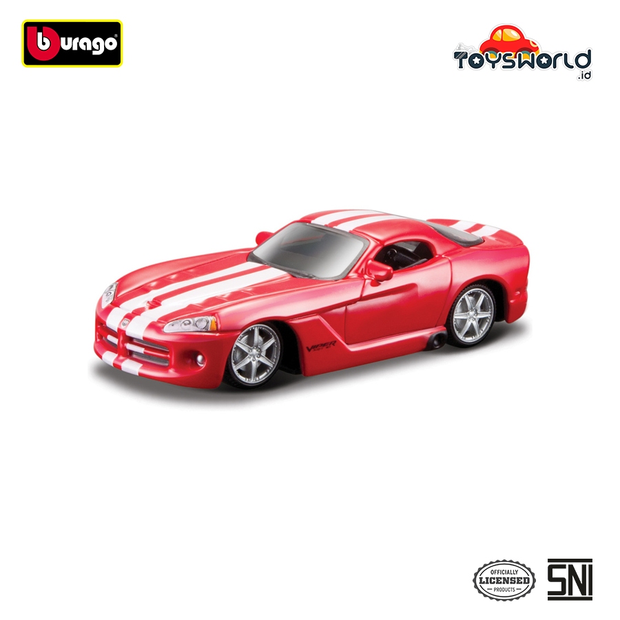 Mobil Diecast Dodge Viper SRT10 Warna Merah Skala 1/64