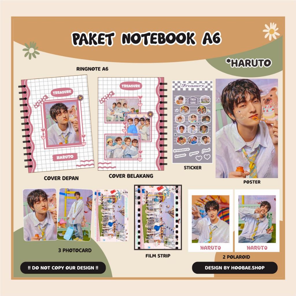 

(PACKING BOX) PAKET HEMAT NOTEBOOK A6 TREASURE - PINK WORLD