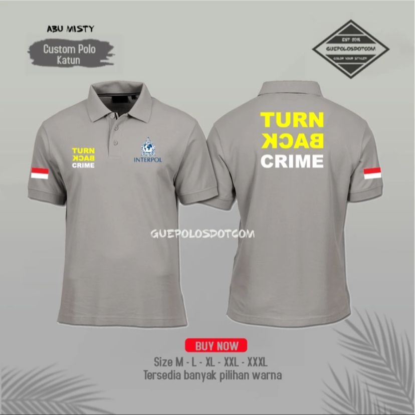 Polo turn bcak crime interpol - POLO POLISI INTERPOL TURN BACK CRIME - polo interpol turn back crime