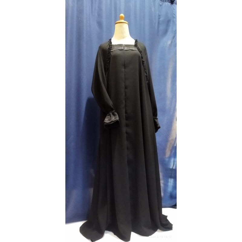 Gamis akhwat/jubah jetblack