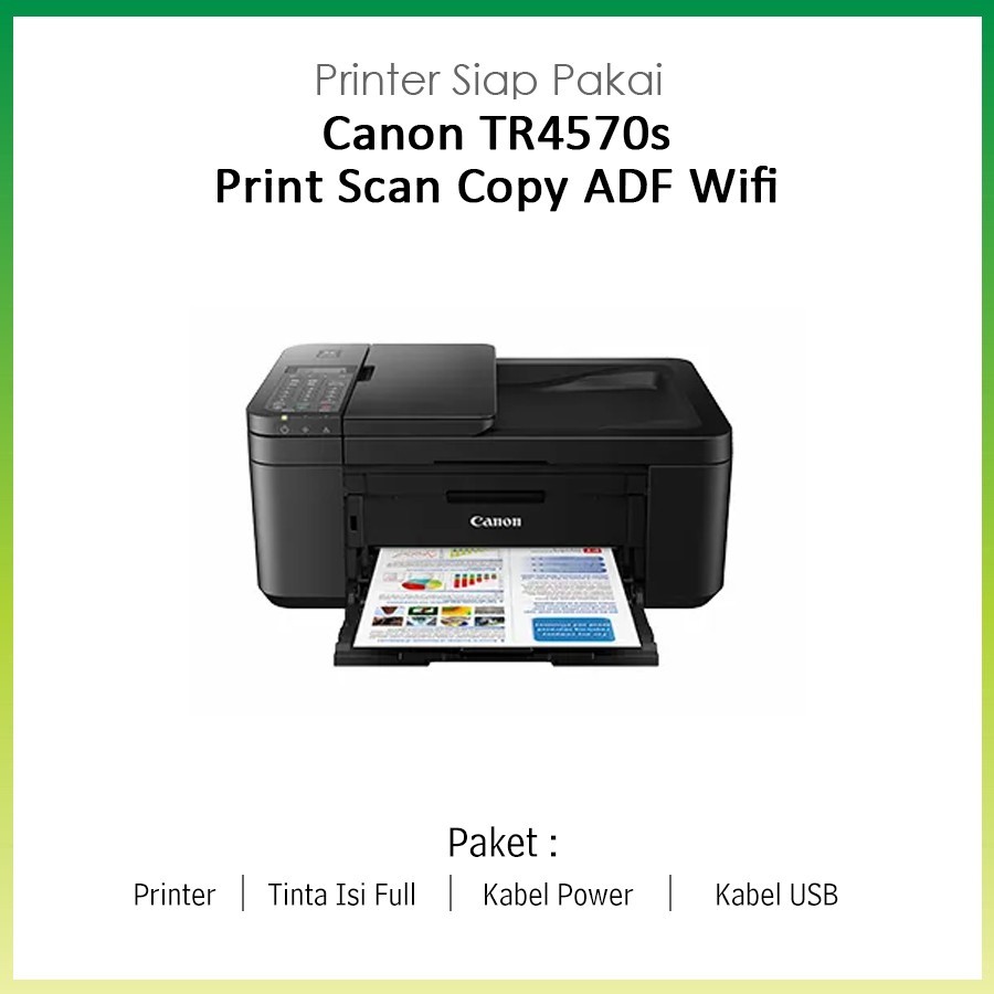 PRINTER SECOND CANON TR4570s SCAN COPY F4 ADF DUPLEX WIFI