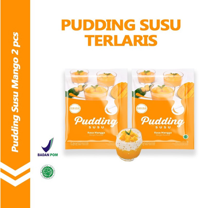 

XPRESS BUNDLE 2 PCS Pudding Susu Mix Gula Rasa Mangga Mango Puding Sutra Dessert Instant Omura Powder