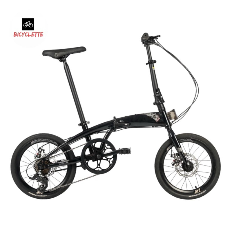 Sepeda Lipat Element Police Milan 16 inch 8 Speed Disc Brake New Folding Bike Murah Anak Dewasa