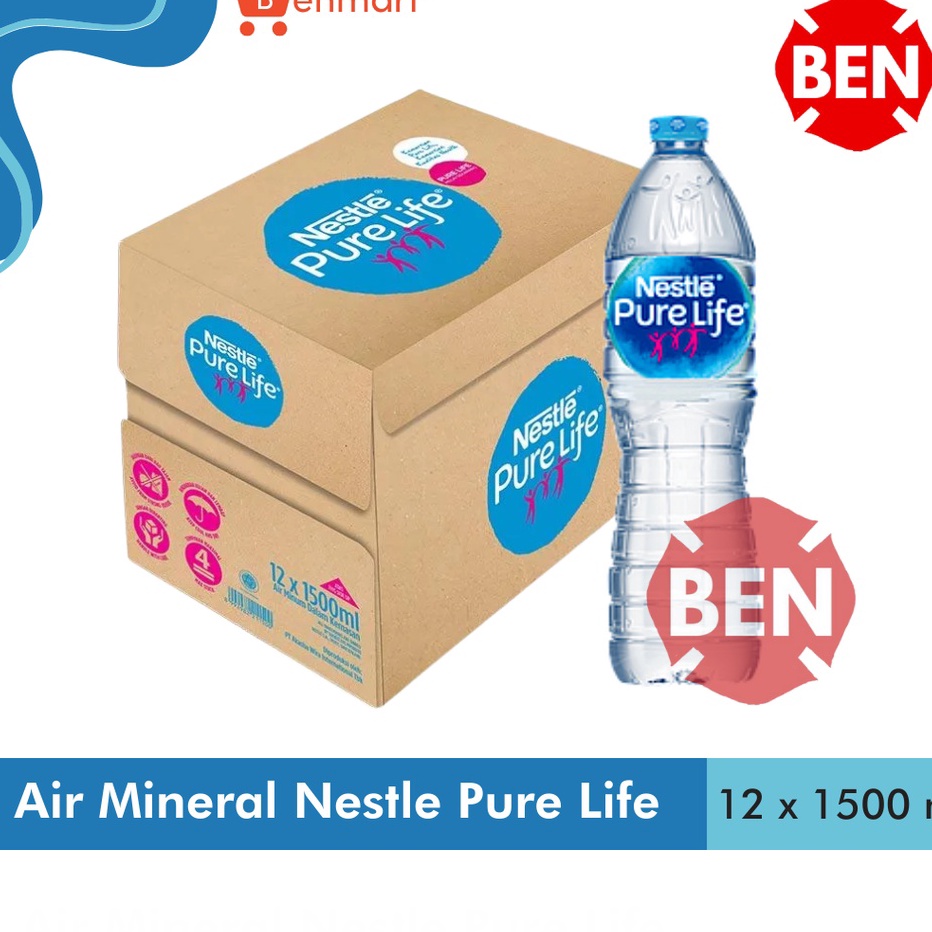 

COD Nestle 15ml 15 ml 1 Dus 12 Botol Air Mineral Besar Murah Karton Pure Life