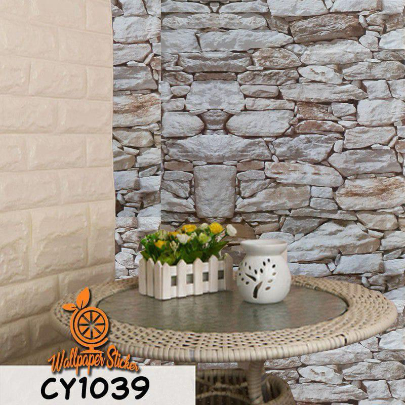 TERMURAH  Wallpaper Dinding Motif Batu Alam 3D Stiker Dinding Batu M2M WALLPAPER Wallpaper Dinding 3