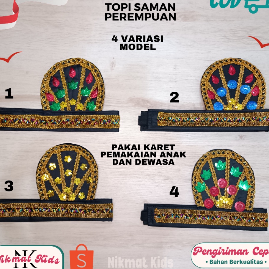 88 Topi tari saman topi saman topi adat aceh perempuan tari saman asesoris baju adat aceh ikat kepal