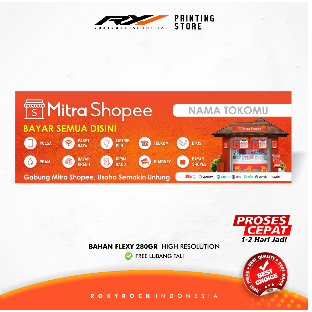 SPANDUK MITRA SHOPEE / MITRA SHOPEE Spanduk / Banner Promosi Olshop FREE CUSTOM #Spanduk #Spandukmit