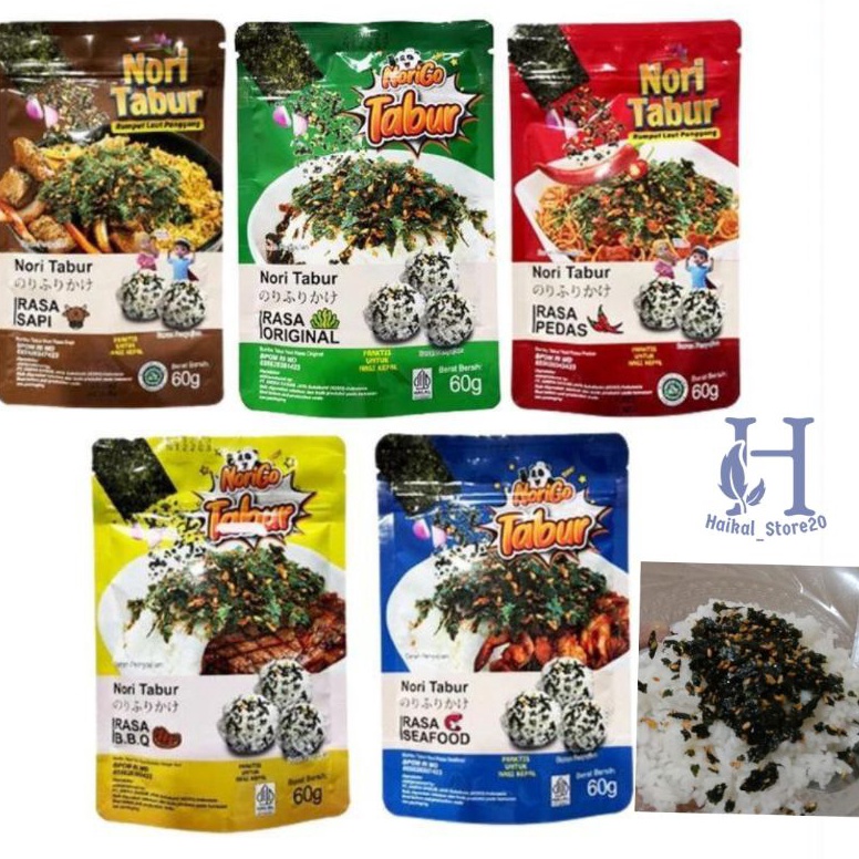 

NEW Nori Tabur Rumput Laut Panggang all Varian Rasa OriginalPedasSapi 6gr