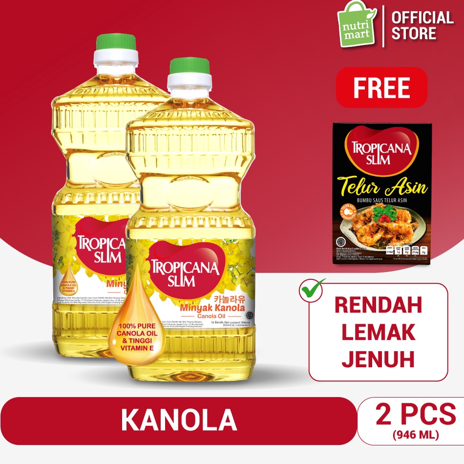 

Cuci gudang Twin Pack Tropicana Slim Minyak Kanola 946ml 1 Pure Canola Oil