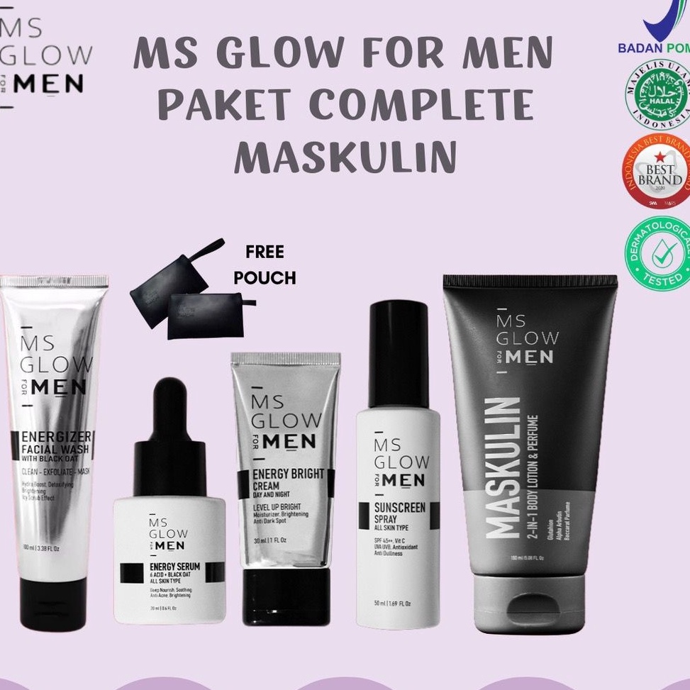 STAR BRANDS PENGIRIMAN SETIAP HARI BISA INSTANT  SAMEDAY PAKET MS GLOW MEN POWER SERUM MS GLOW MEN F