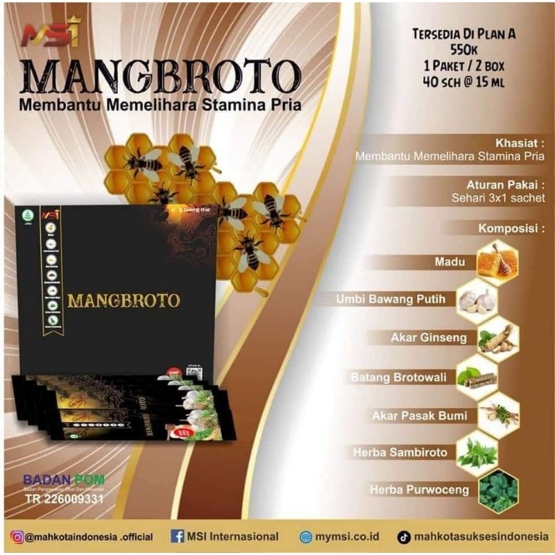 

MANGBROTO MSI Untuk Menambah stamina pria